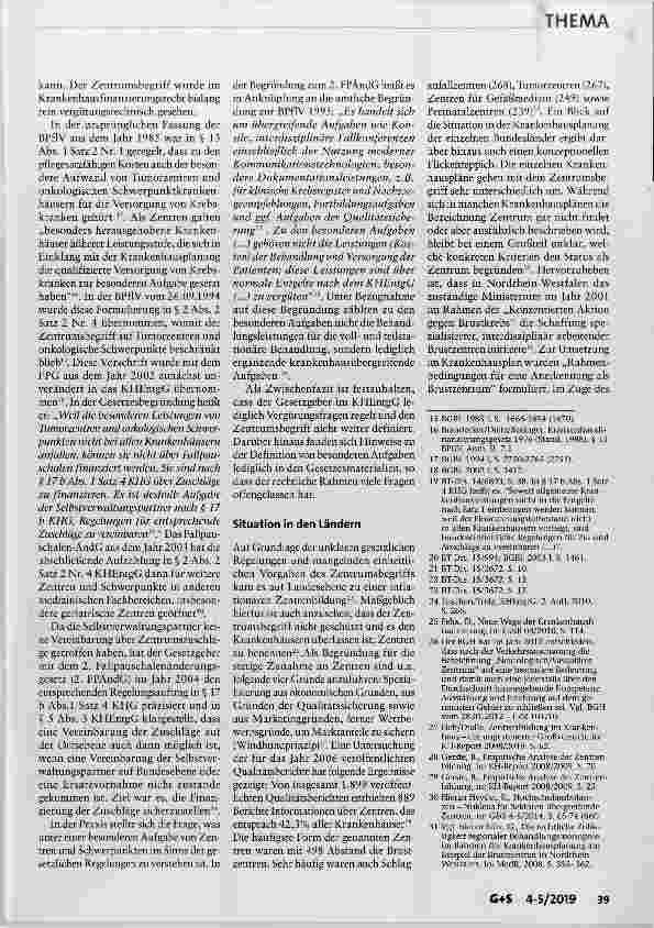 Vorschauseite 4: Zentren - im Krankhausbereich immer wieder Anlass für Konflikte