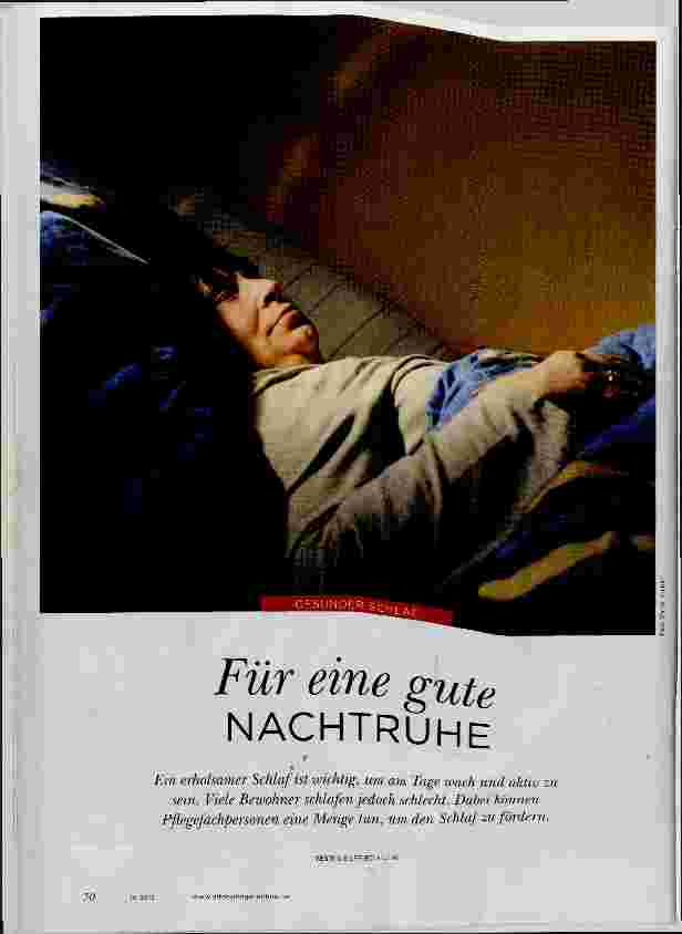 Vorschauseite 1: Für eine gute NACHTRUHE