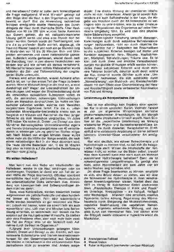 Vorschauseite 2: Balneotherapie und Hydrotherapie heute