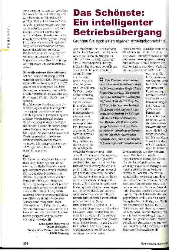 Vorschauseite 4: Zeit ist Geld Moderne Zeitwirtschaft im Krankenhaus