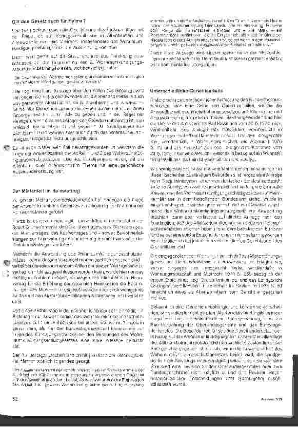 Vorschauseite 2: Wohnraumkündigungsschutzgesetz und Altenheim