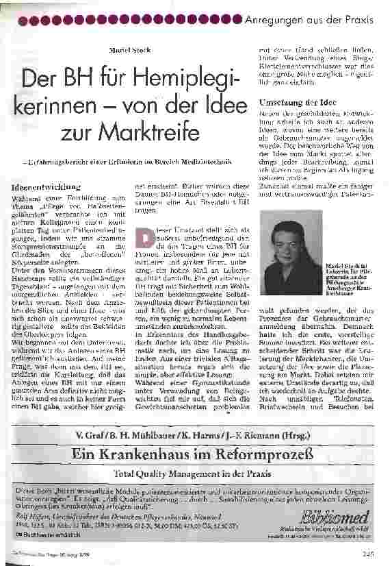 Vorschauseite 1: -Erfahrungsbericht einer Erfinderin im Bereich Medizintechnik