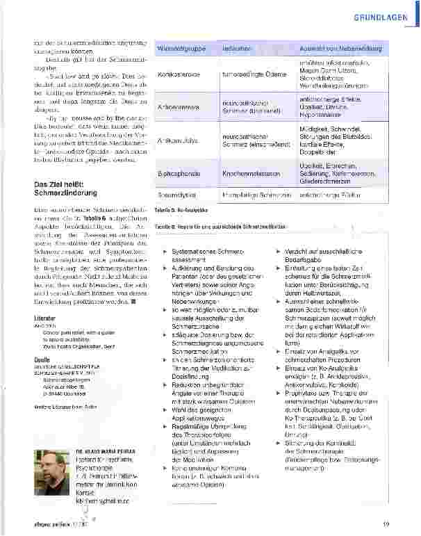 Vorschauseite 4: Medikamentöse Behandlung von Schmerz