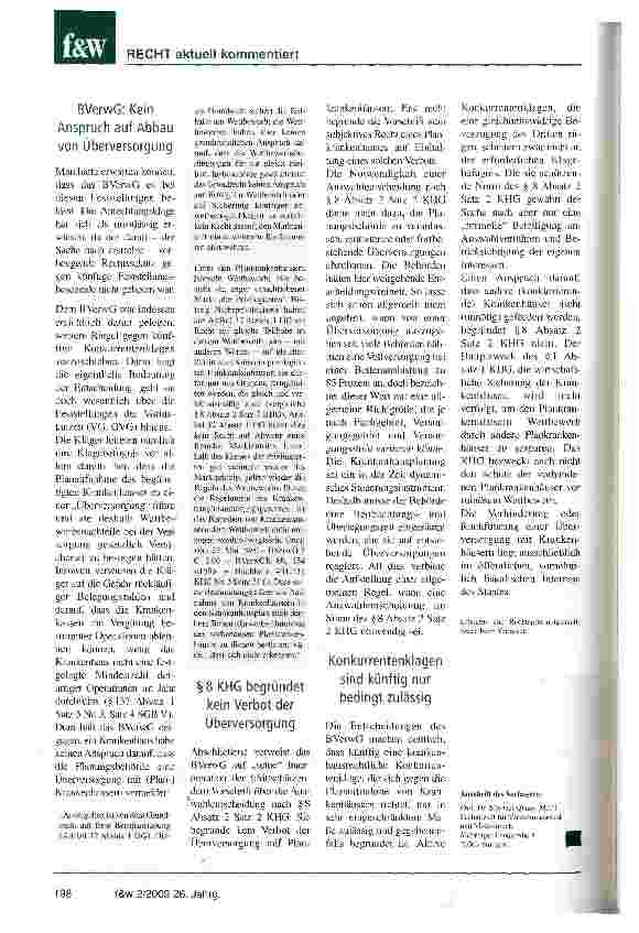 Vorschauseite 4: Das Bundesverwaltungsgericht (BVerwG) entscheidet über Konkurrentenklagen - Teil 2 -