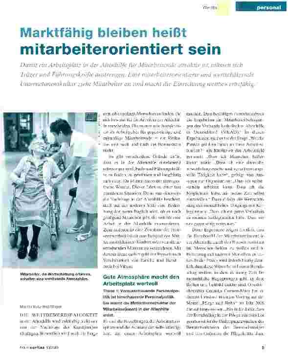 Vorschauseite 1: Marktfähig bleiben heißtmitarbeiterorientiert sein