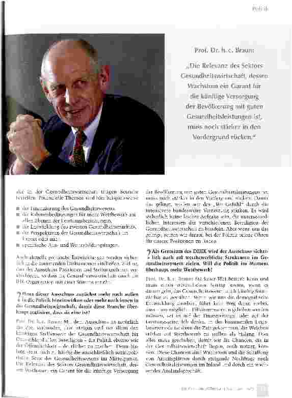 Vorschauseite 2: „Positive Exportperspektiven für die Gesundheitswirtschaft