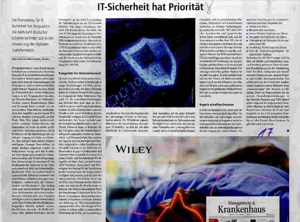 Vorschauseite 1: IT-Sicherheit hat Priorität