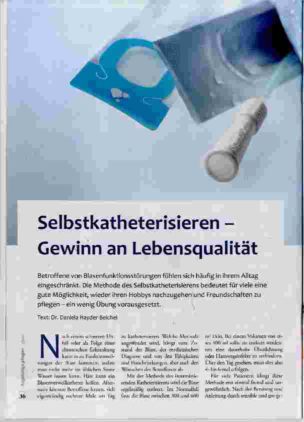 Vorschauseite 1: Selbstkatheterisieren Gewinn an Lebensqualität