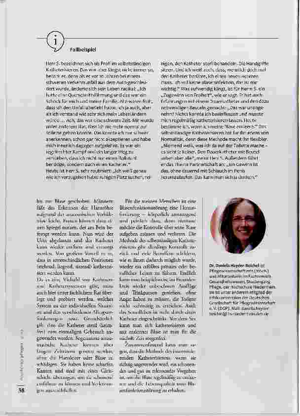 Vorschauseite 3: Selbstkatheterisieren Gewinn an Lebensqualität