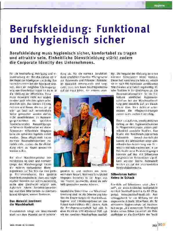 Vorschauseite 1: Berufskleidung: Funktional und hygienisch sicher