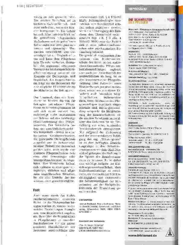 Vorschauseite 3: Der rauchende Patient -ein schwelendes Haftungsrisiko