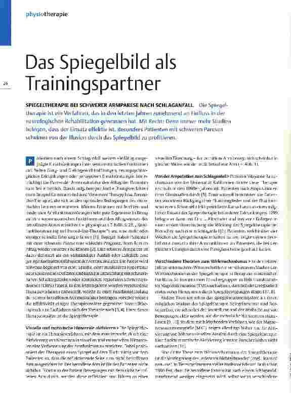 Vorschauseite 1: Das Spiegelbild als Trainingspartner