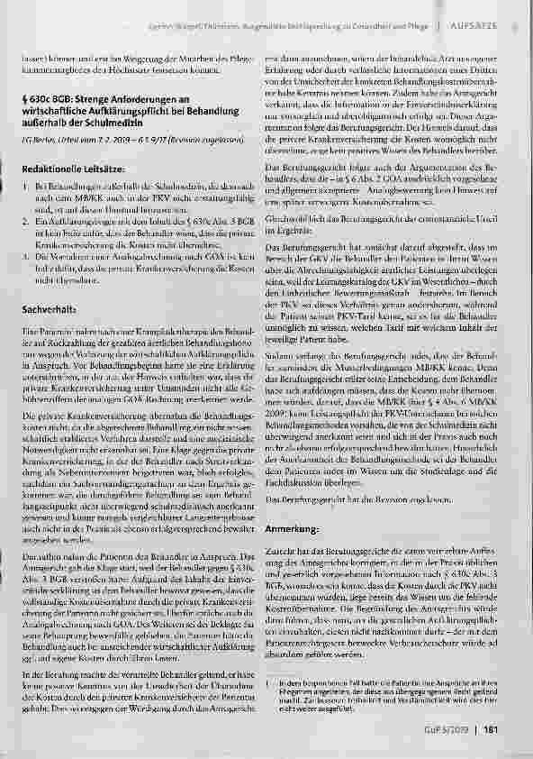 Vorschauseite 2: Ausgewählte Rechtsprechung zu Gesundheit und Pflege