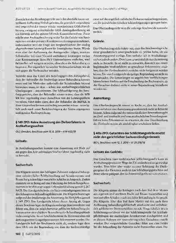 Vorschauseite 3: Ausgewählte Rechtsprechung zu Gesundheit und Pflege