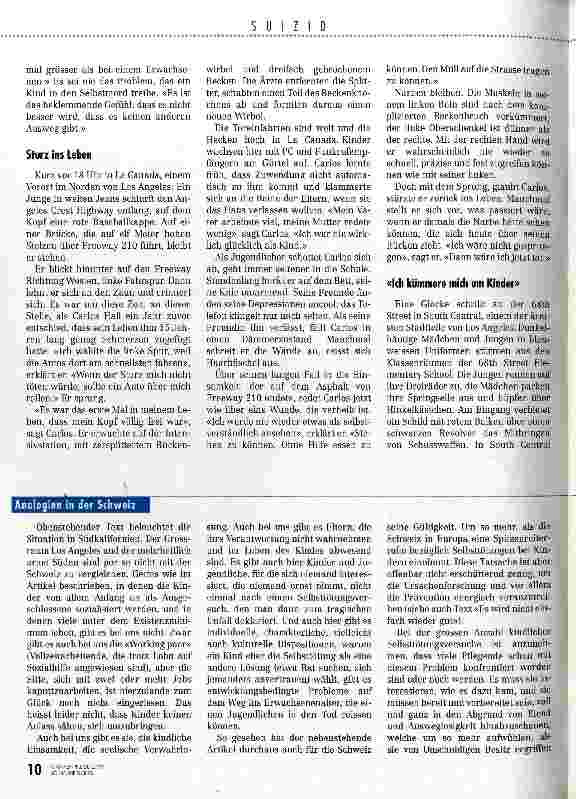 Vorschauseite 3: Selbsttötung bei Kindern Kein Kind will wirklich sterben