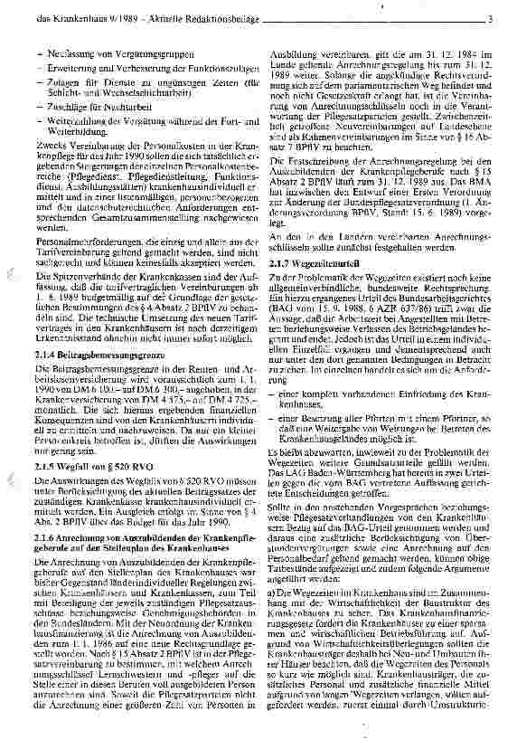 Vorschauseite 3: GKV-Empfehlungen zu den Pflegesatz-/Budgetverhandlungen 1990