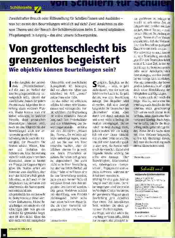 Vorschauseite 1: Von grottenschlecht bis grenzenlos begeistert Wie objektiv können Beurteilungen sein?