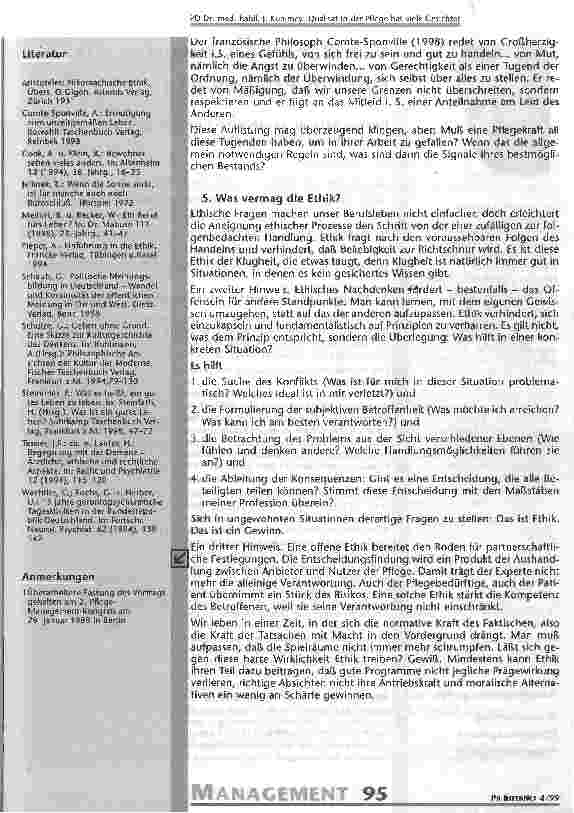 Vorschauseite 6: Ethik und Qualität in der Pflege Was vermag Ethik und wo liegen ihre Grenzen?
