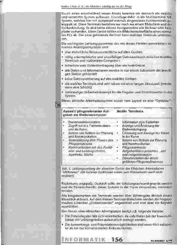 Vorschauseite 4: Ein klinischer Arbeitsplatz für die Pflege Aktuelle Möglichkeiten, Vorstellung und Erprobung einer Prototypenentwicklung