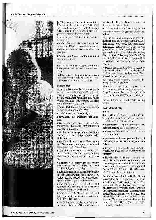Vorschauseite 2: Wenn die Uhr davonläuft - Zeitplanung in der Altenpflege Management in der Sozialstation
