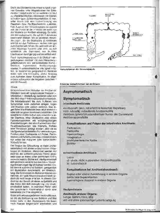 Vorschauseite 3: Darminfektionen - Amöbiasis (I) Tropenmedizin 2. Folge