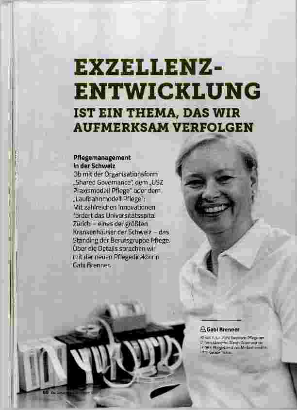 Vorschauseite 1: EXZELLENZ ENTWICKLUNG IST EIN THEMA, DAS WIR AUFMERKSAM VERFOLGEN