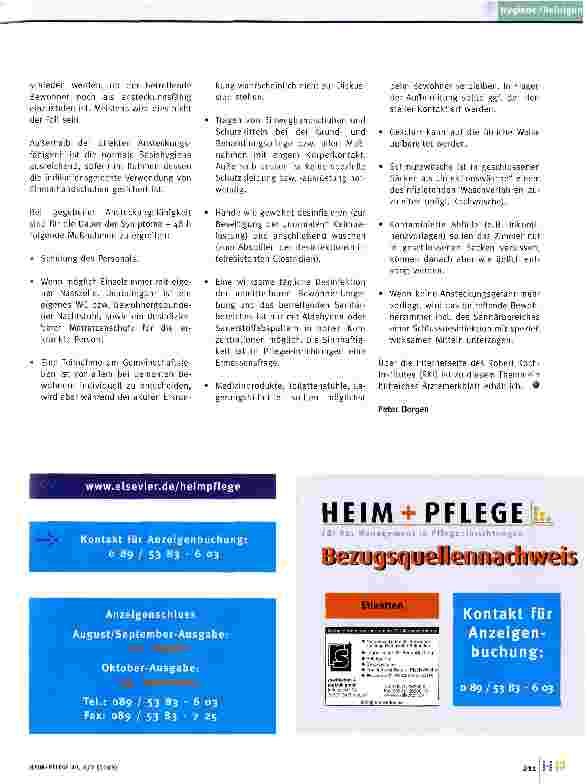 Vorschauseite 2: Clostridium difficile in Pflegeeinrichtungen