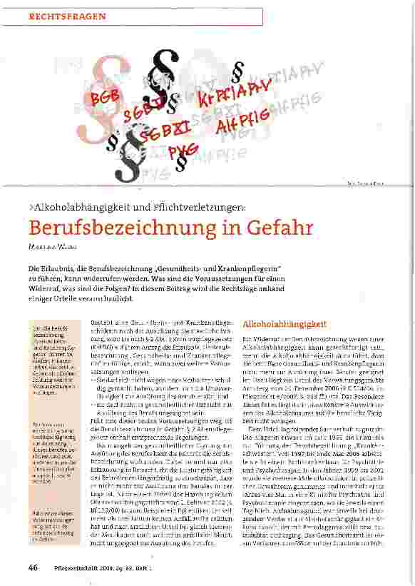 Vorschauseite 1: Berufsbezeichnung in Gefahr
