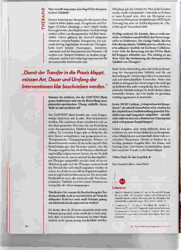 Vorschauseite 2: Ubungstherapie: relevant nach Hüft-TEP?