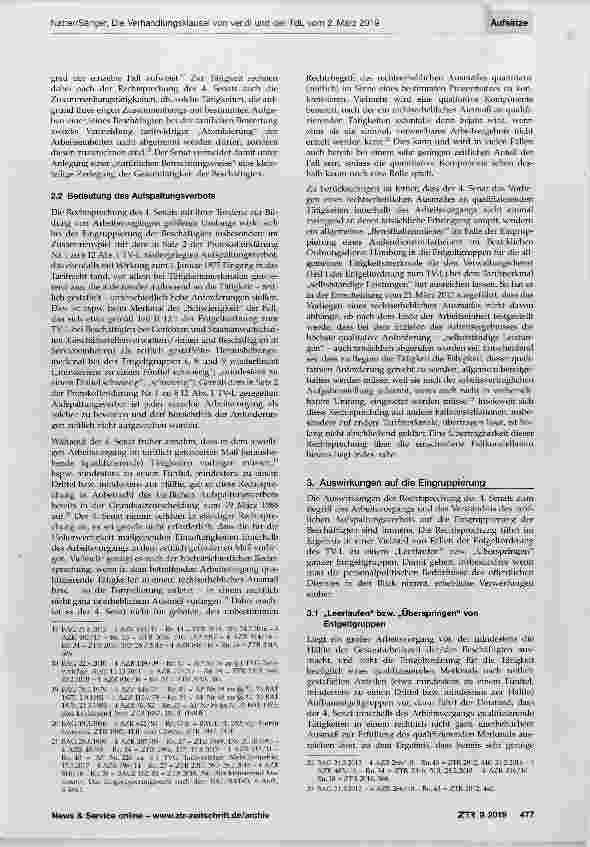 Vorschauseite 3: Die Verhandlungsklausel von ver.di und der TdL vom 2. März 2019 Oder: Wie löst man einen gordischen Knoten?