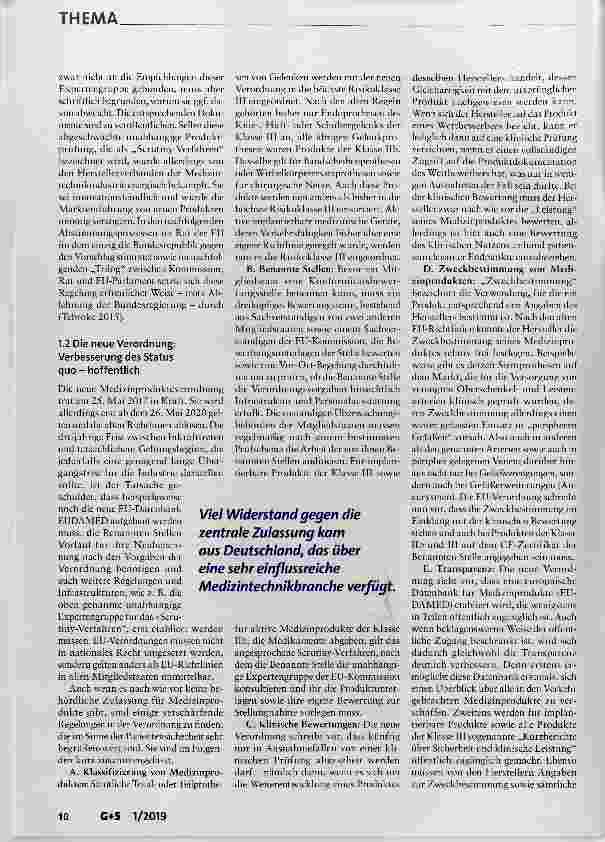 Vorschauseite 3: Implant Files, Medizinprodukterecht und Patientensicherheit: Antworten der Politik