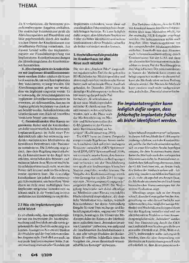 Vorschauseite 5: Implant Files, Medizinprodukterecht und Patientensicherheit: Antworten der Politik