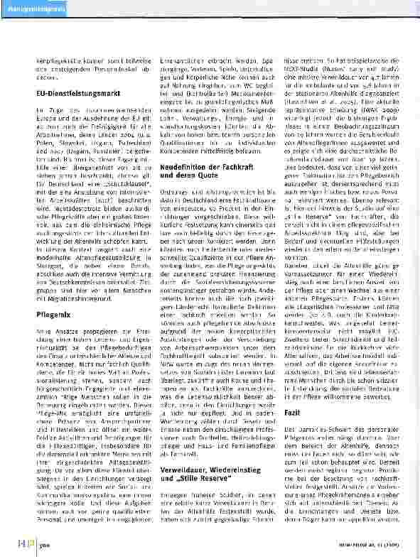 Vorschauseite 5: Kommt der Pflegenotstand?