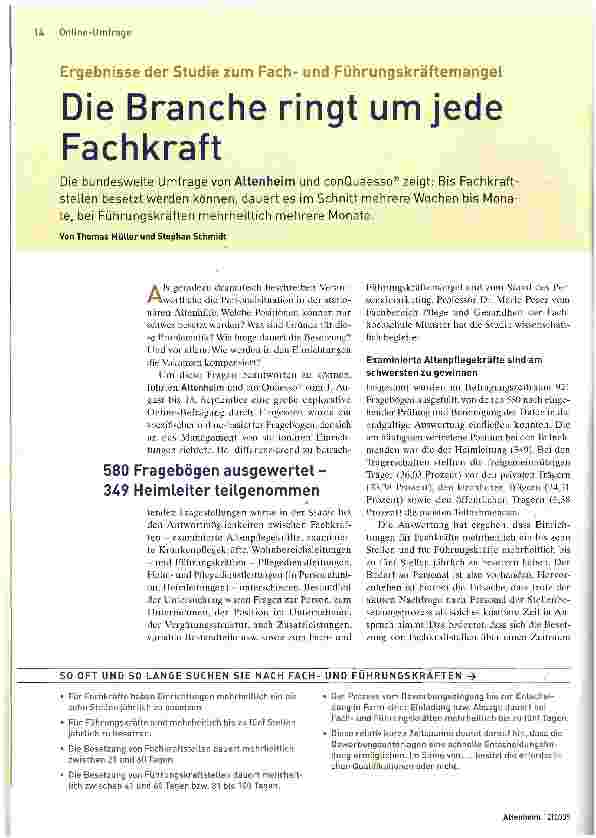 Vorschauseite 1: Die Branche ringt um jede Fachkraft