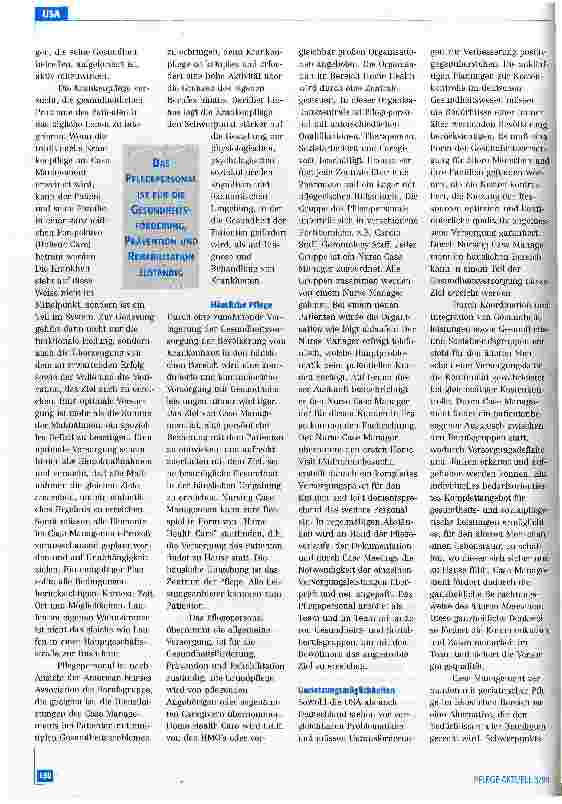 Vorschauseite 3: Nursing Case Management in den USA