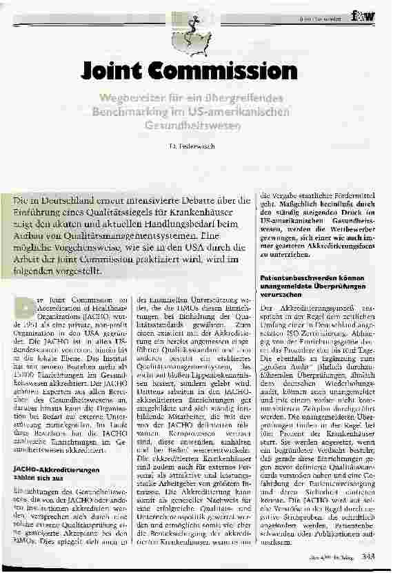 Vorschauseite 1: Joint Commission