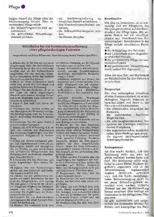 Vorschauseite 2: Entlassung des Patienten aus dem Krankenhaus Eine Standardentwicklung von Schülern
