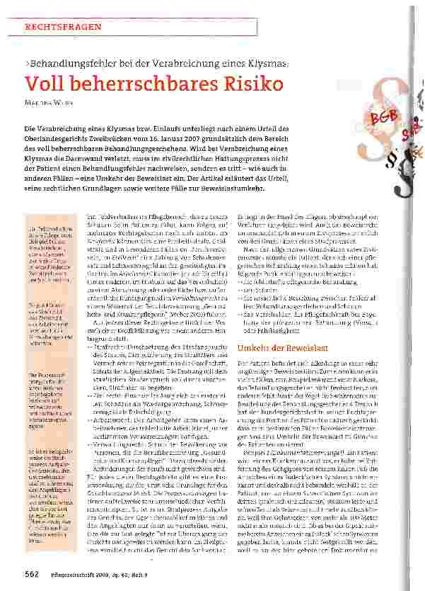 Vorschauseite 1: Voll beherrschbares Risiko