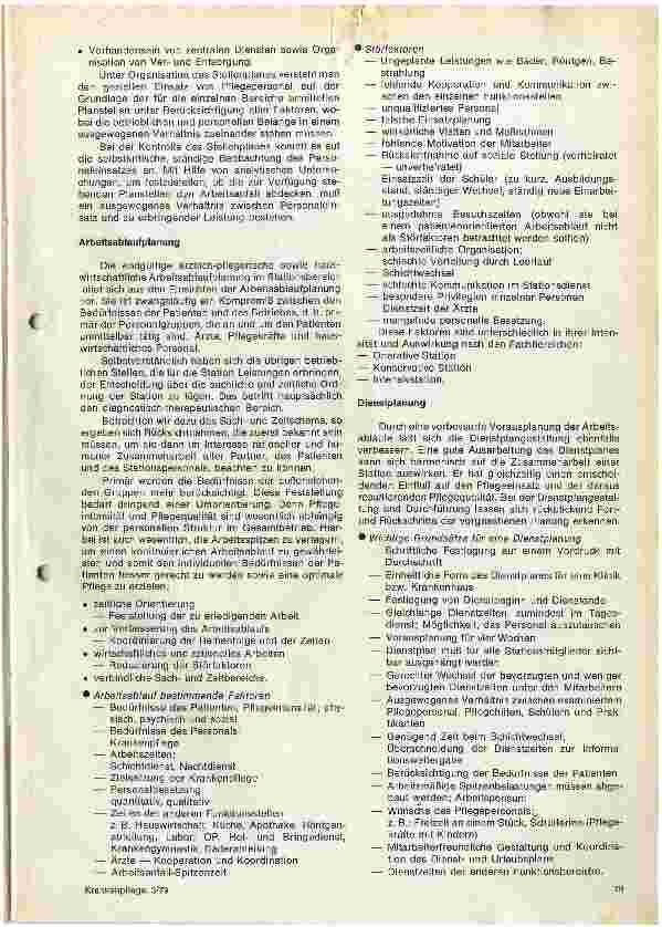 Vorschauseite 2: Personaleinsatz und Pflegeleistung