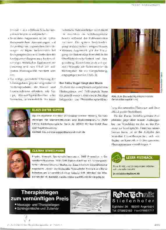Vorschauseite 4: Physiotherapie im Keller?