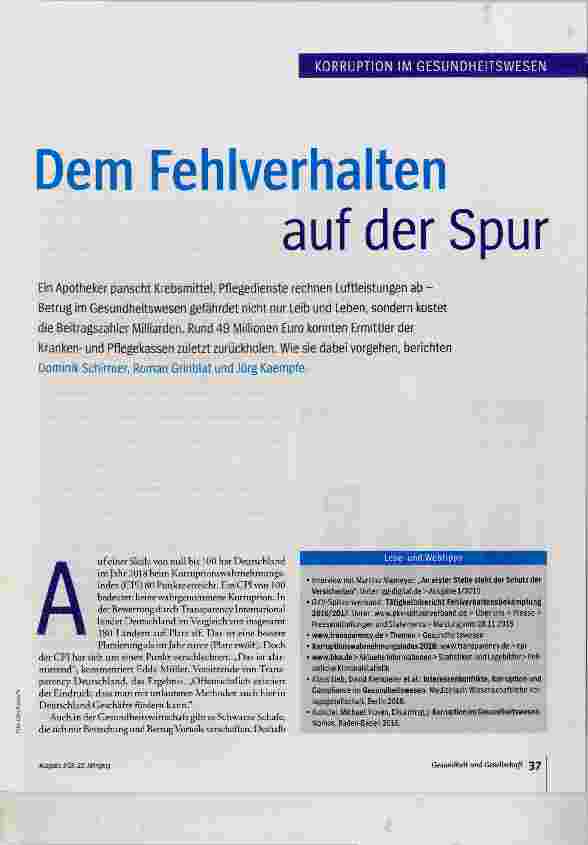 Vorschauseite 1: Dem Fehlverhalten auf der Spur
