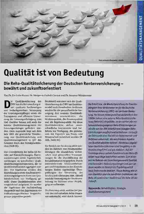 Vorschauseite 1: Qualität ist von Bedeutung