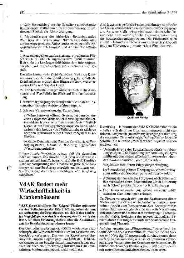 Vorschauseite 6: 13. Internationales Krankenhaussymposium in Düsseldorf Krankenhäuser stehen an der Klagemauer