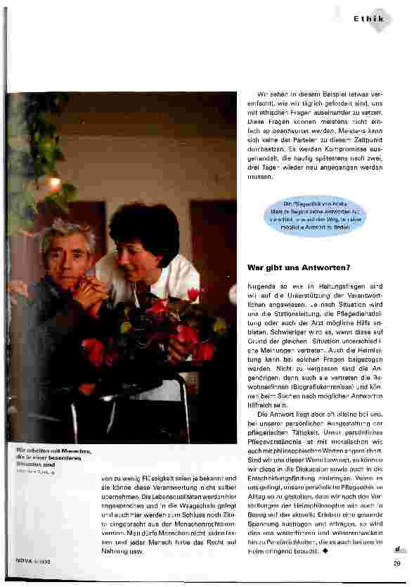 Vorschauseite 2: Die Ethiker im Heimalltag