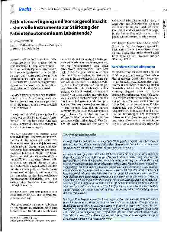 Vorschauseite 1: Patientenverfügung und Vorsorgevollmacht - sinnvolle Instrumente zur Stärkung der Patientenautonomie am Lebensende?