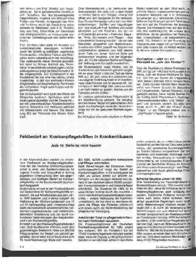 Vorschauseite 3: Das kindergerechte Krankenhaus Illusion oder Wirklichkeit Ein Bremer Modellprojekt