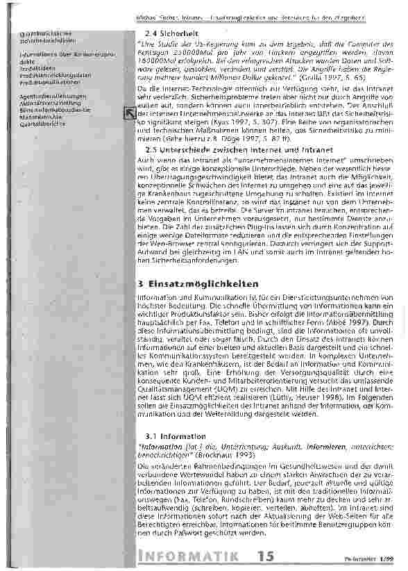 Vorschauseite 5: Intranet: Einsatzmöglichkeiten und Bedeutung für den Pflegedienst im Krankenhaus