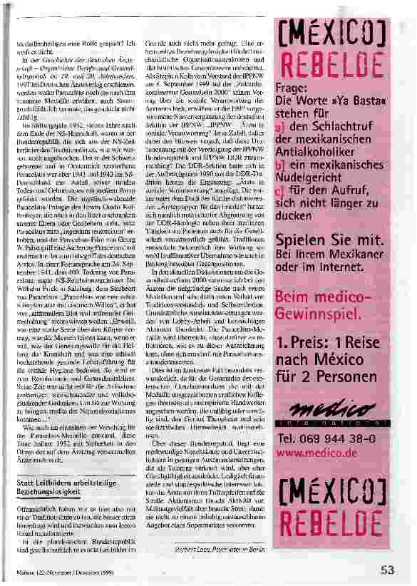 Vorschauseite 3: Von Ossi Hufeland zu Wessi Paracelsus Ost-West-Traditionen im Gesundheitswesen zehn Jahre nach dem Mauerfall