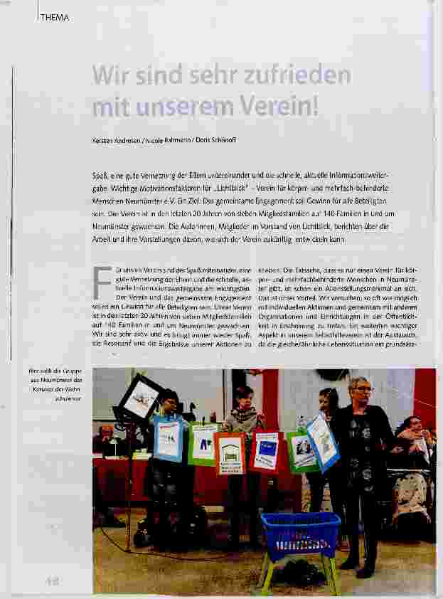 Vorschauseite 1: Wir sind sehr zufrieden mit unserem Verein