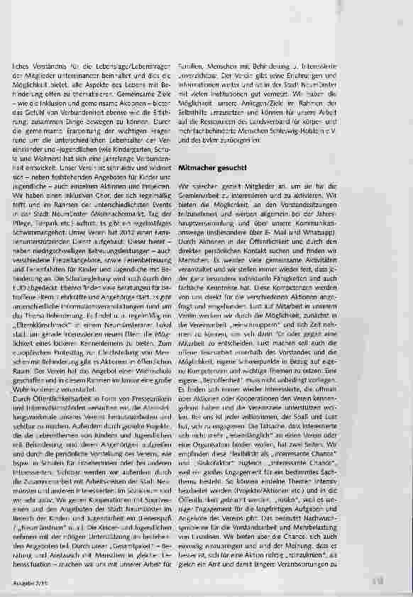 Vorschauseite 2: Wir sind sehr zufrieden mit unserem Verein